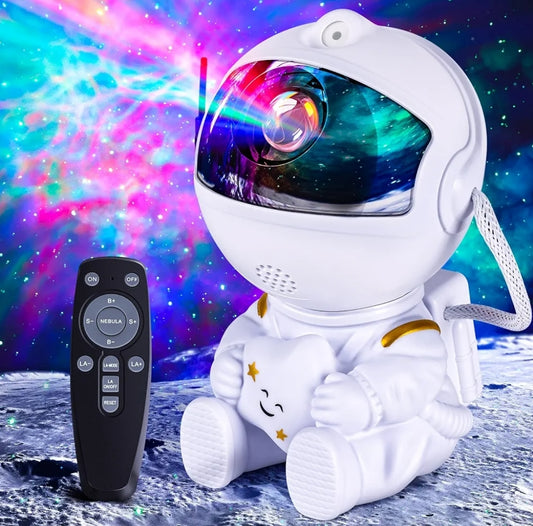 Projecteur de ciel étoilé mini astronaute couleur blanc