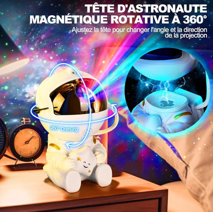 Projecteur de ciel étoilé mini astronaute couleur blanc